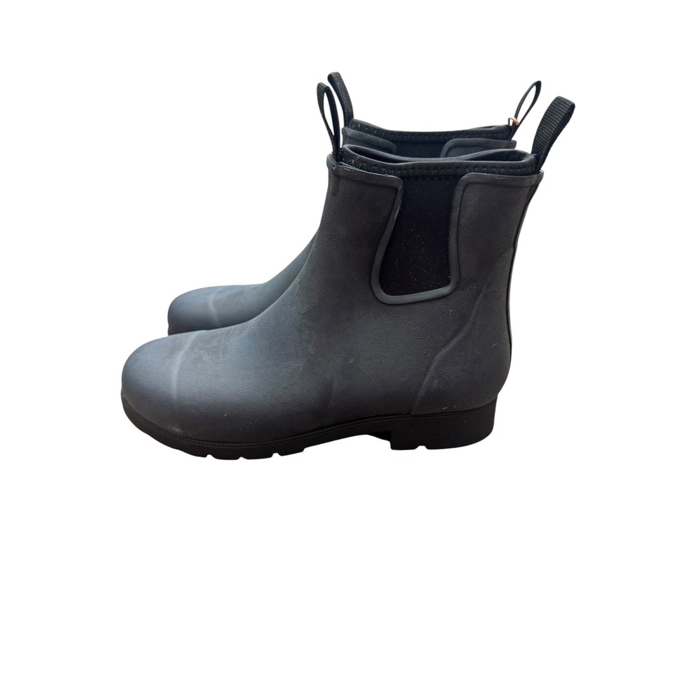 Quince Anyday Chelsea Rain Boots Black Waterproof Rubber Lug Sole NEW - Picture 4 of 5
